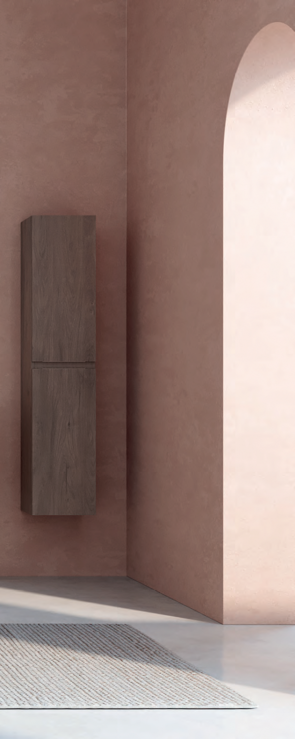 colonne meuble de salle de bain en bois