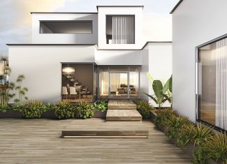 Carrelage extérieur effet pierre blanche 60×120 – Blanco natural