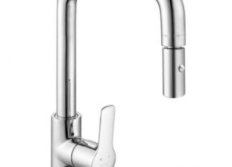 Robinet évier chromé avec douchette articulée LU-SI-MI