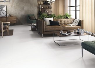 Carrelage intérieur effet pierre 120×120 – Blanco