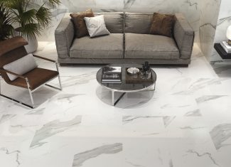 Carrelage effet marbre blanc poli 60×60 – Patmos