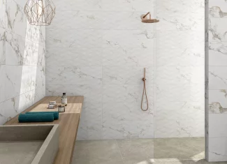 Carrelage intérieur effet marbre blanc mat 60×120 – Bellagio