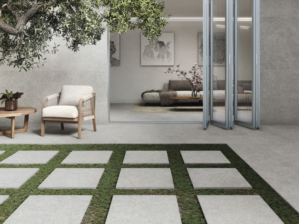 Carrelage extérieur effet pierre Lyon