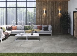 Carrelage extérieur effet pierre 60×60 – Habitat Grey