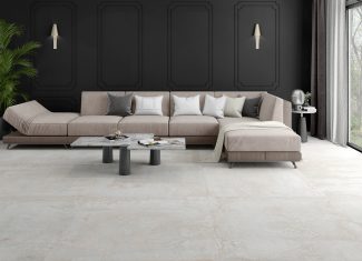 Carrelage intérieur effet pierre coloré 60×60 – Oxyde Blanc