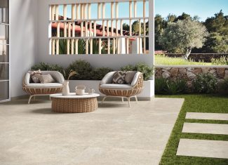 Carrelage extérieur effet pierre 80×80 – Stoneland Ivory