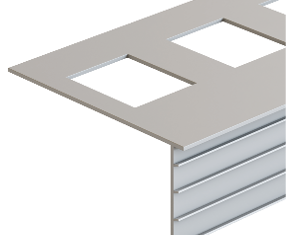 Profil de finition aluminium naturel