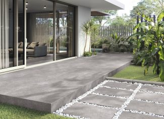 Carrelage extérieur effet pierre 60×90 – Asphalt Fume