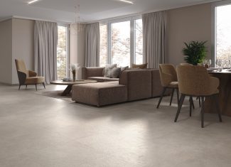 Carrelage extérieur effet pierre 60×60 – Asphalt Mud