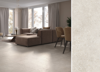 Carrelage extérieur effet pierre 60×60 – Asphalt Off White Rectifié