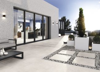 Carrelage extérieur effet pierre 80×80 – Asphalt Off White
