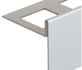 Équerre gris aluminium 80 mm