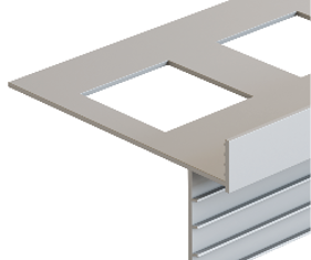 Profil de finition gris – laqué structuré