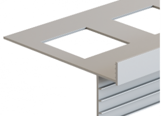 Profil de finition gris aluminium