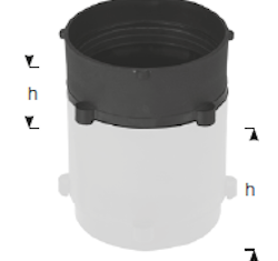 Réhausseur de 7,5 cm pour plots