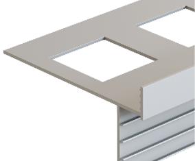 Profil de finition sable – laqué structuré