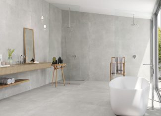 Carrelage extérieur effet béton ciment 240×120 – Arkety Grey