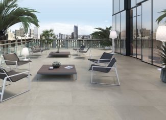 Carrelage extérieur effet béton ciment 60×60 – Grafton Silver