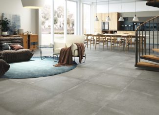 Carrelage extérieur effet béton ciment 80×80 – Grafton Grey