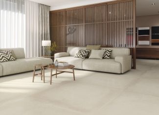 Carrelage extérieur effet béton ciment 120×120 – Grafton Ivory