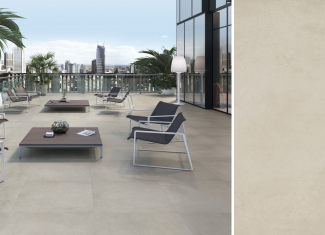 Carrelage extérieur effet béton ciment 60×60 – Grafton Ivory