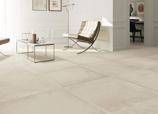 Carrelage extérieur effet béton ciment 80×80 – Grafton Ivory