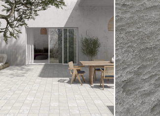 Carrelage extérieur effet béton ciment 20×20 – Piazza Grafito