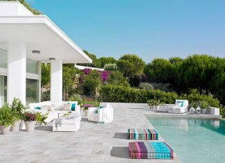 Carrelage extérieur effet pierre 48,8×97,9×1 – Pietro White