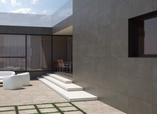 Carrelage extérieur effet pierre 60×120 – Titán Gris