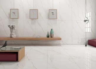 Carrelage intérieur effet marbre 60×120 – Golden White