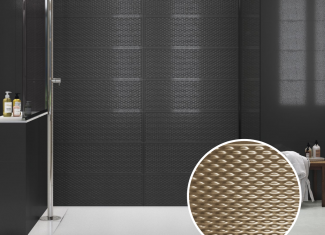 Faïence en relief bronze – Clinker 30×90