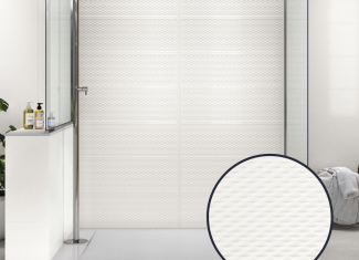 Faïence en relief blanc – Clinker 30×90