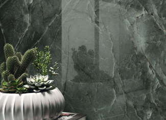 Carrelage intérieur effet marbre vert – Manaos 260×120