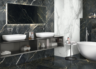 Carrelage intérieur effet marbre noir – Wacom 260×120