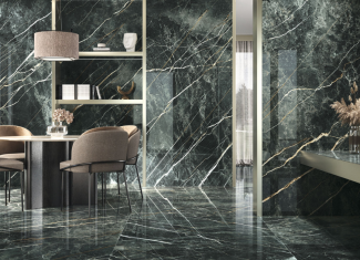 Carrelage intérieur effet marbre vert – Wacom 120×120