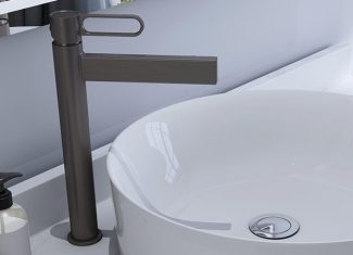 Mitigeurs lavabo haut monocommande titanium – DIOR