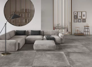 Carrelage intérieur effet pierre 60×60 – Antibes Grey