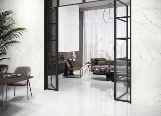 Carrelage intérieur effet marbre blanc 120×120 – Quantum Pulido