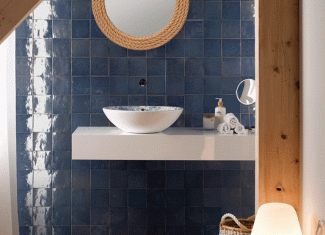 Carrelage intérieur effet pierre 10×10 – Manara Clay Marine