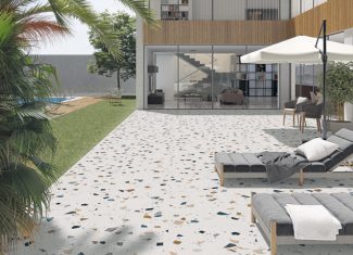 Carrelage intérieur & extérieur Terrazzo 20×20 – Stracciatella Nacar