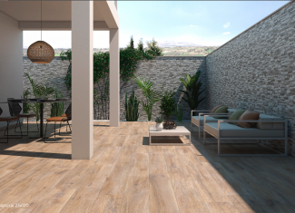 Carrelage extérieur effet parquet 23×120 – Trunk Dec Honey