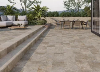 Carrelage extérieur effet pierre 29,5×60 – Porto Gris