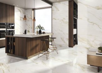 Carrelage intérieur effet marbre 60×120 – Adaggio Gold