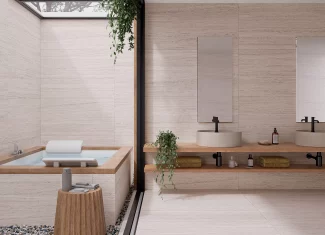 Carrelage extérieur effet pierre 60×120 – Olimpo Avorio