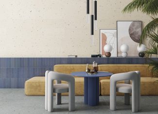 Carrelage intérieur effet Terrazzo 20×20 – Croccante Arandano