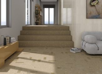 Carrelage intérieur effet Terrazzo 20×20 – Croccante Nuez