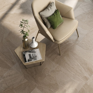 Carrelage effet pierre beige - 60x60 - Halley Taupe