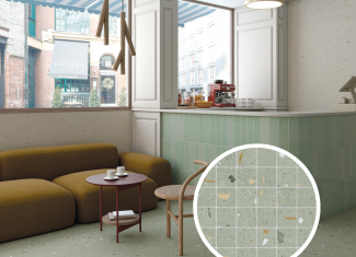 Carrelage intérieur effet Terrazzo 30×30 – Croccante Mosaic Menta