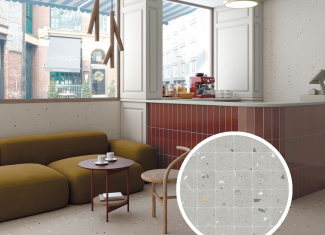 Carrelage intérieur effet Terrazzo 30×30 – Croccante Mosaic Sesamo