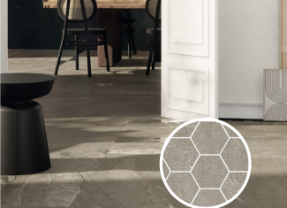 Carrelage effet pierre Mud Malla Hex 32,5×22,5 – Lab Halley
